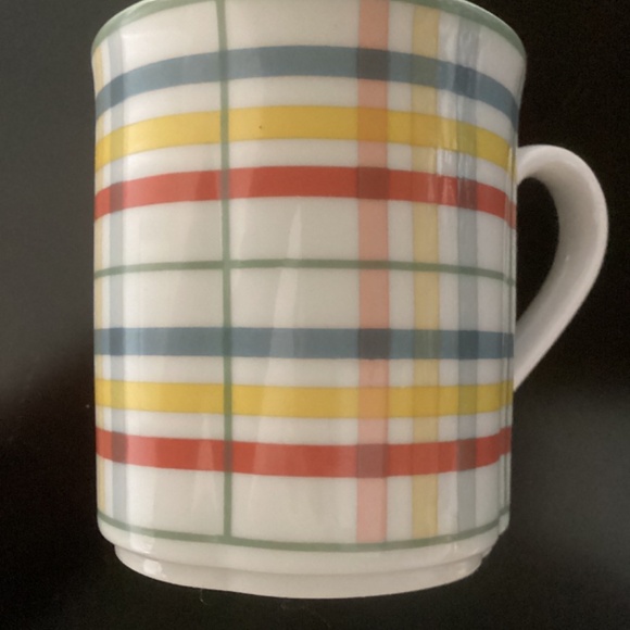 Coffee Mug Cup Villeroy Boch Switch CARU Porcelain No Lead FABULOUS PLAID NEW - Picture 5 of 7